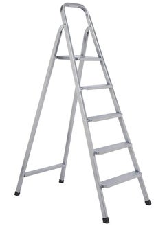 اشتري Heavy Duty Steel Ladder Ultra Stable Folding Ladder 5 Step Silver في الامارات