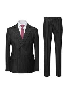 Buy Striped Suit Set Mens Business Formal Wedding Noirnoir in UAE