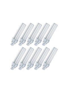 اشتري Osram Dulux D 18W Cool White 4000K Compact Fluorescent Bulb 2-Pin Pack of 10 في الامارات