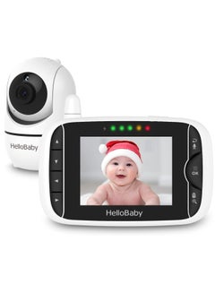 اشتري جهاز مراقبة الأطفال بالفيديو من HelloBaby مع كاميرا عن بعد قابلة للإمالة والتكبير، وشاشة LCD ملونة مقاس 3.2 بوصة، ورؤية ليلية بالأشعة تحت الحمراء، وعرض درجة الحرارة، والتهويدة، وصوت ثنائي الاتجاه في السعودية