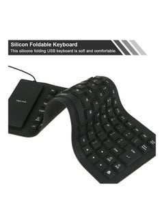 اشتري لوحة مفاتيح مرنة مزودة ب 85 مفتاحًا ومنفذ USB لون أسود في السعودية