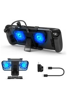 اشتري RGB Cooling Fan for Valve Steam Deck Nintendo Switch OLED, Cooling Fan Dock with Stand  USB-C Adaptor, Steam Deck Cooler USB-C Powered with Adjustable Speed Blue RGB Lighting في السعودية