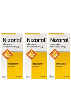 Buy Nizoral Pack Of 3 Anti dandruff Shampoo 100 ml in Saudi Arabia