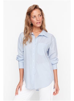 Buy Shirt - Blue - Oversize in Egypt