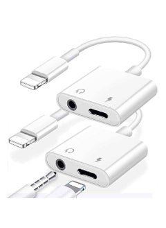 اشتري عبوتان من مهايئ مقبس سماعات الرأس لهاتف iPhone ، وشاحن 2 في 1 ، ومحول Aux Audio Splitter Dongle لأجهزة iPhone ، و iPad ، و iPod ، ودعم جميع أنظمة iOS في الامارات