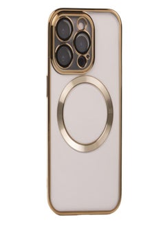 Buy MagSafe iPhone 14 Pro Case with Built-in Lens 6.1" Camera Size gold in Egypt