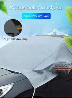 Buy Windshield Sunshade Covers For Car Foldable Water resistant Car Protection Cover With Hooks For All Seasons in Saudi Arabia