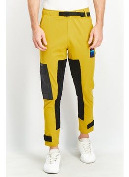 Buy Men Sportswear Fit Hiking Track Pants, Mustard/Black in UAE