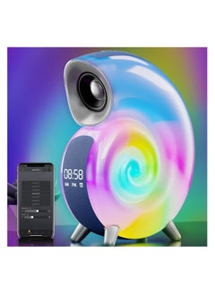 Buy Colorful Desk Lamp with Speakers, Atmosphere Conch Music Light with USB Charger, LED White Noise Alarm Clocks, Color-Changing Ambient Light for Living Room, Bedroom, and Gifts (Blue) in Saudi Arabia