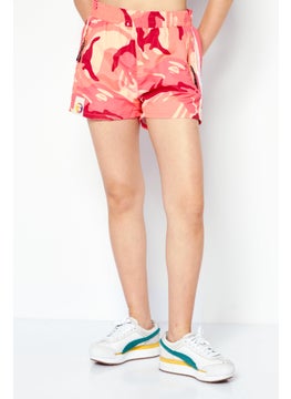 اشتري Women Camouflage Basic Short, Pink Combo في السعودية