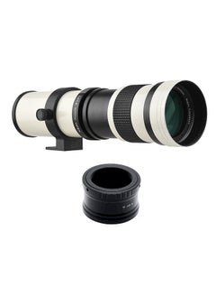 اشتري Camera MF Super Telephoto Zoom Lens F/8.3-16 420-800mm T2 Mount with M-mount Adapter Ring 1/4 Thread Replacement for Canon M M2 M3 M5 M6 Mark II M10 M50 M100 M200 Cameras في السعودية