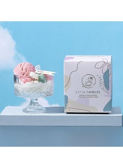 Buy Ice Cream Luxury Crystal Glass Jar Soy Wax Scented Candle in Saudi Arabia