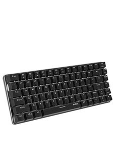 اشتري Gaming Mechanical Keyboard, LED White Backlit USB Wired Gaming Keyboard, for Video Game, 82 Keys Black في السعودية