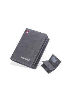 Buy Leather Wallet Grey in UAE