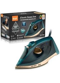 Buy Electric Steam Iron 2200Watt, 220v 50Hz, Green - R.1218G in Egypt