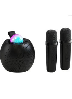 Buy Microphones Karaoke Machine Voice Changing With 2 Wireless Light Design For Indoor Outdoor Fun in UAE