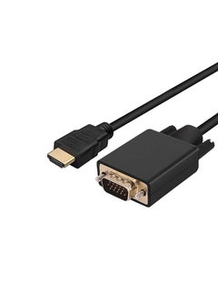 اشتري كابل Hdmi إلى Vga 1080P Hdmi ذكر إلى Vga ذكر مم محول فيديو سلك محول Vga متوافق مع Hdmi سطح المكتب والكمبيوتر المحمول DVD إلى 15 دبوس D Sub Vga Hdtv جهاز عرض 6 أقدام في السعودية