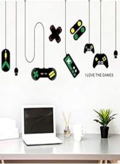 Buy Game Console Controller Decorative Chandeliers Wall Stickers Gamer Bedroom Internet Cafes Study Computer Desk Background Sticker-8QZ1299 in Egypt