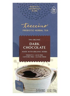 اشتري Prebiotic Herbal Tea Dark Chocolate Caffeine Free 25 Tea Bags 5.3 oz (150 g) في الامارات