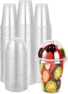 Buy Clear Plastic Cups with Dome Lids, Disposable Dessert Cups (12) in Egypt