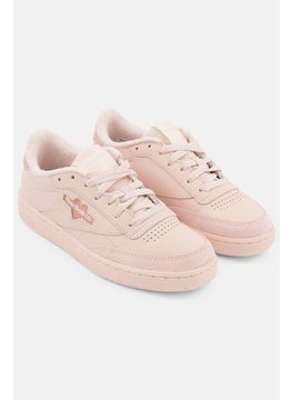 اشتري Women CLUB C 85 Lace Up Tennis Shoes, Chalk/Peach في السعودية