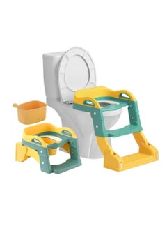Buy Potty Training Toilet Seat, 2 In 1 Kids Potty Training Toilet with Step Stool Ladder in Saudi Arabia