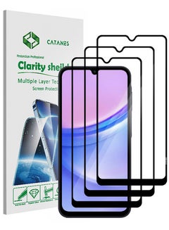 اشتري 3 Pack Samsung Galaxy A15 Screen Protector Full Coverage Screen Protector Clear Anti-Bubble Shield Tempered Glass Screen Protector في الامارات