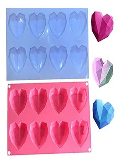 اشتري Diamond Heart Love Silicone Cake Mold في الامارات