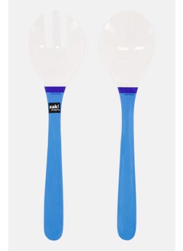 اشتري 2 Piece Salad Server Set, Blue/White في السعودية