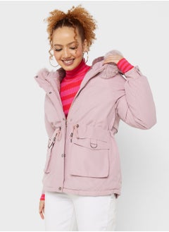 Buy Padded Jacket With Fur Hood in UAE