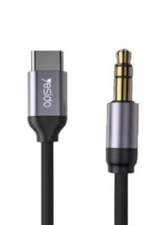Buy Type C To AUX Adapter Audio Cable Black in Saudi Arabia