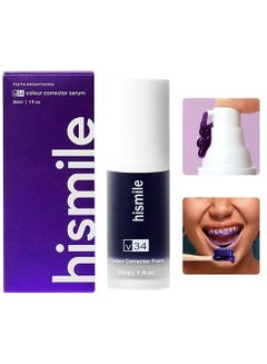 Buy V34 Purple Color Corrector Teeth Toothpaste Effective Whitening Teeth Mousse Oral Cleaning Whitening Toothpaste in UAE