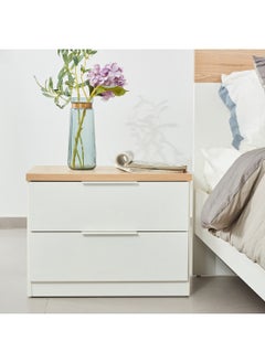 Buy Milan 2-Drawer Nightstand 60 x 45.5 x 39 cm in Saudi Arabia