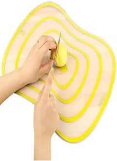 اشتري Plastic Flexible Cutting Board for Fish Meat and Vegetables Non-Slip 1 Piece - Yellow في مصر