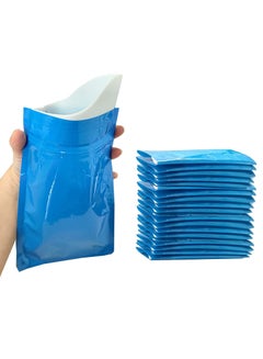 Buy Emergency Urinal Bag for Children and Kids 12 pack Disposable Urine Bags for Men and Women 600ml Portable Pee Bag for Travel Traffic jam Brief Relief (Blue) in Saudi Arabia