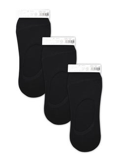 Buy MEN'S NO SHOW INVISIBLE SOCKS - BLACK (PACK OF 3) in UAE