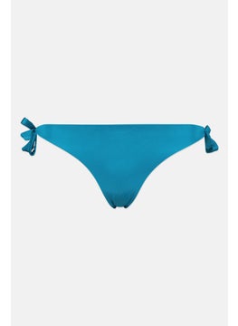 Buy Women Silk Strappy Swim Bikini Bottom, Blue in Saudi Arabia