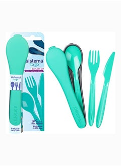 اشتري Sistema Cutlery Set to Go Teal في الامارات