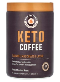 Buy Keto Coffee Caramel Macchiato Instant Medium Roast 7.93 oz (225 g) in UAE