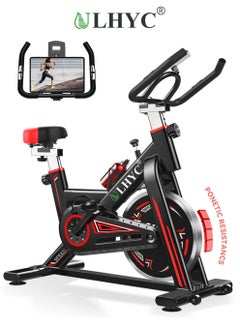 Buy Exercise Bike Home Gym Exercise Bike with LCD Screen Professional Seat and Mobile Holder in Saudi Arabia