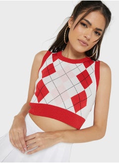 Buy Printed Cropped Sweater in UAE