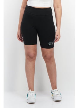 Buy Women Sportswear Fit Plain Training Shorts, Black in UAE