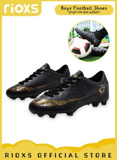 Buy Men's Soccer Shoes Professional Competition Football Boots Training Boy's Outdoor Non-Slip Sneakers For Kids Lightweight Teenagers Adults in UAE