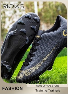 Buy Men's Soccer Shoes,Professional Spikes Sport Shoe,Competition Training Trainers For Men,Non-Slip Sneakers,Lace-Up Athletic Shoes,Lightweight Indoor Outdoor Sports Trainers For Youth And Adult,Baseball Lacrosse Football Sneaker in UAE