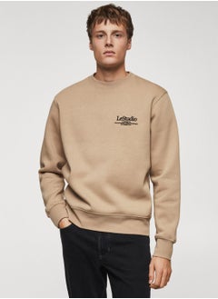 اشتري Embroidered Crew Neck Sweatshirt في الامارات