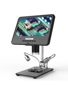 Buy AD208S 8.5 Inch LCD Display Screen 5X-1200X Digital Microscope 1280 * 800 Adjustable 1080P Scope Soldering Tool with Two Fill Lights in UAE