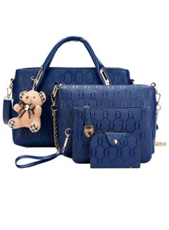 Buy 4 Piece Handbag Set Stylish Bag Set with Large Tote Purse Shoulder Bag Card Holder in Saudi Arabia