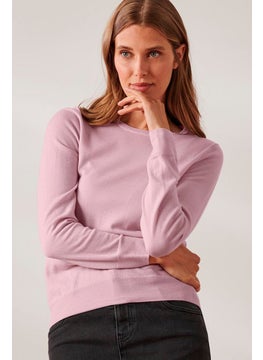 اشتري Women Knitted Long Sleeves Sweatshirt, Purple في الامارات