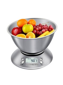 Buy Digital Kitchen Food Scale Removable Stainless Steel Bowl in UAE