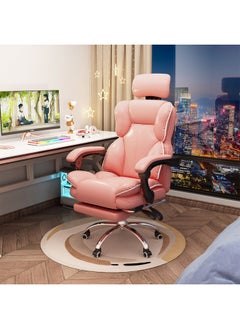 Buy Ergonomic Desk Computer Chair High Back Gaming Office Chair with Lumbar Support Adjustable Swivel Retractable Footrest and Arm-Rest in UAE